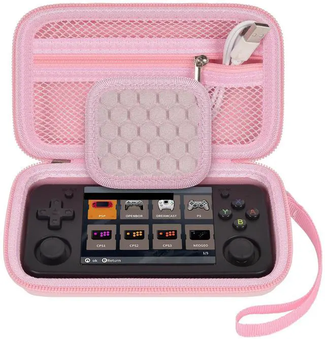 Main image of Case for Anbernic RG35XX H RG28XX Retroid Game Console, Pink