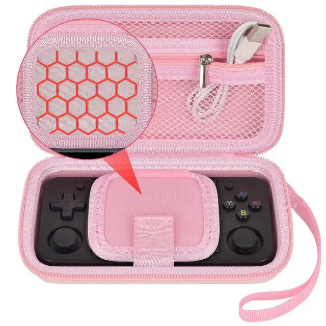 Alt view image 5 of 7 - Case for Anbernic RG35XX H RG28XX Retroid Game Console, Pink