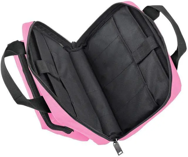 Alt view image 2 of 2 - P21103 - Mini Range Bag (12.75" X 8.75" X 3") - Heavy Duty Fabric - Locking Double Zippers - Lifetime Warranty - Pink