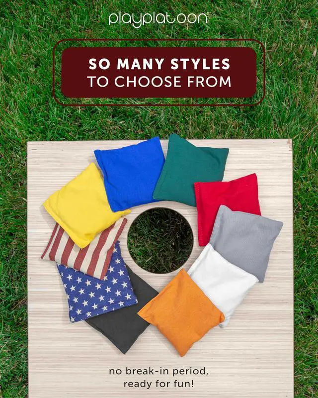 Alt view image 5 of 7 - Cornhole Bags Set of 8, Pink & Black Duck Cloth