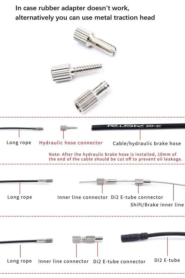 Alt view image 4 of 6 - Bike Internal Cable Routing Tool Kit Compatible with 4-5.5mm Cable Housing, Hydraulic Hose and DI2 SD300 & SD50 E-Cables