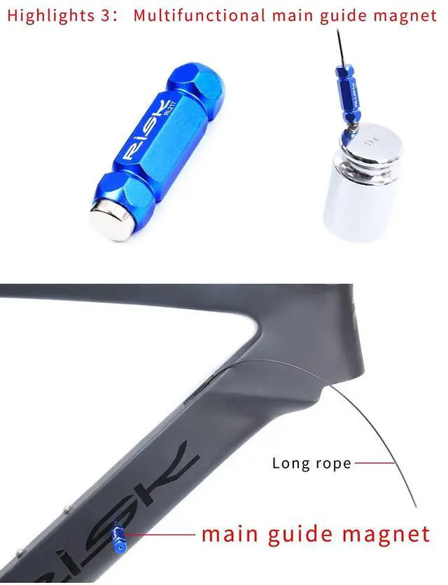 Alt view image 5 of 6 - Bike Internal Cable Routing Tool Kit Compatible with 4-5.5mm Cable Housing, Hydraulic Hose and DI2 SD300 & SD50 E-Cables
