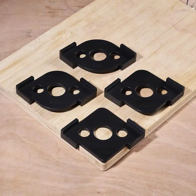 Alt view image 2 of 7 - Pack of 4 Radius Jig Router Templates Corner Radius Routing Templates,Routing Rounded Corners Router Bit Templates for Woodworking Routing (8 Different Radius Set)