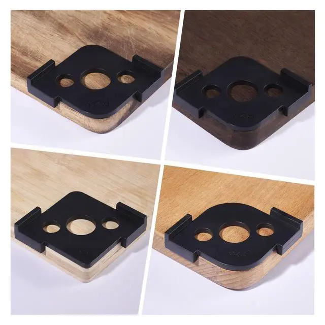Alt view image 5 of 7 - Pack of 4 Radius Jig Router Templates Corner Radius Routing Templates,Routing Rounded Corners Router Bit Templates for Woodworking Routing (8 Different Radius Set)