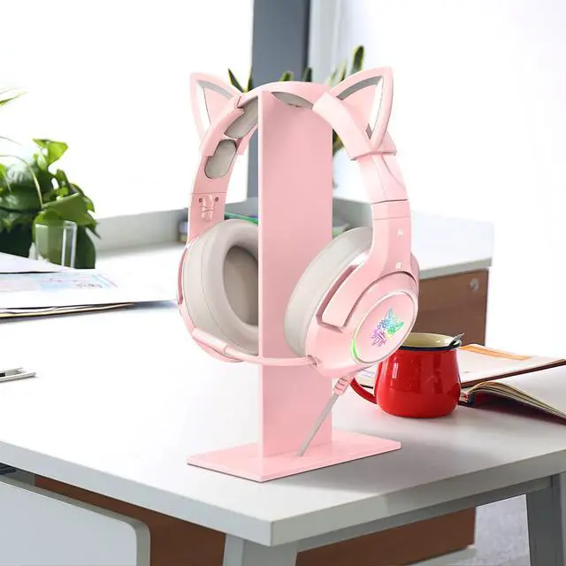 Alt view image 6 of 7 - Pink Headphones Stand, Universal Gaming Headset Holder
