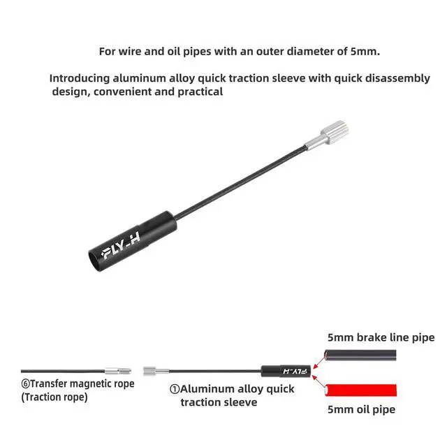 Alt view image 4 of 7 - Bicycle Internal Cable Routing Tool KitBicycle Carbon Fiber Frame, Bike Di2 Wires Frame Internal Threading Tool, Brake Cable Hose Cable Routing Kit Wire Tube Magnet Lead,Storage Accessories