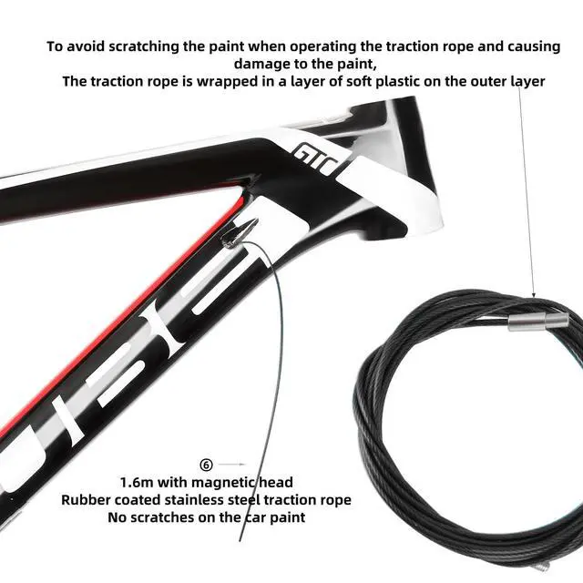 Alt view image 3 of 7 - Bicycle Internal Cable Routing Tool KitBicycle Carbon Fiber Frame, Bike Di2 Wires Frame Internal Threading Tool, Brake Cable Hose Cable Routing Kit Wire Tube Magnet Lead,Storage Accessories