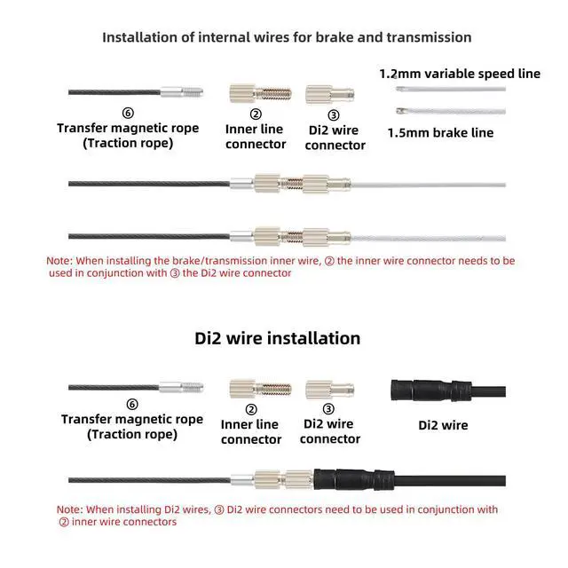 Alt view image 6 of 7 - Bicycle Internal Cable Routing Tool KitBicycle Carbon Fiber Frame, Bike Di2 Wires Frame Internal Threading Tool, Brake Cable Hose Cable Routing Kit Wire Tube Magnet Lead,Storage Accessories