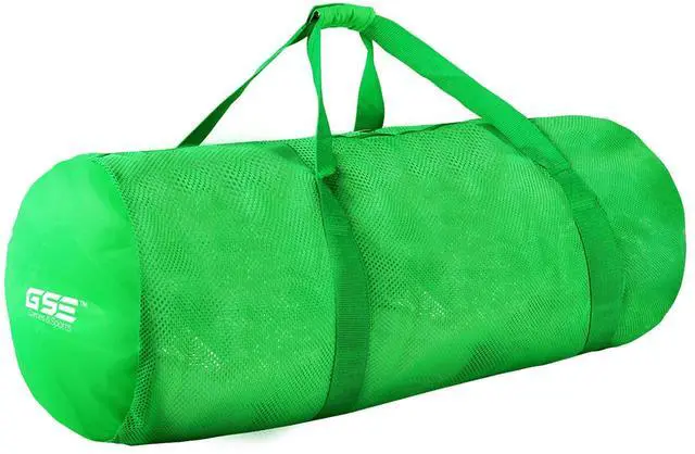 Main image of Heavy-Duty Large Mesh Sports Duffle Bag with Zipper, 1-Pack, Green