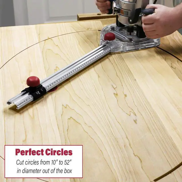 Alt view image 2 of 7 - 1219 Circle Guide Kit- Precision Router Circle Cutting Jig For Cutting/Routing Circles From 1.5 Up To 52 with Offset Base