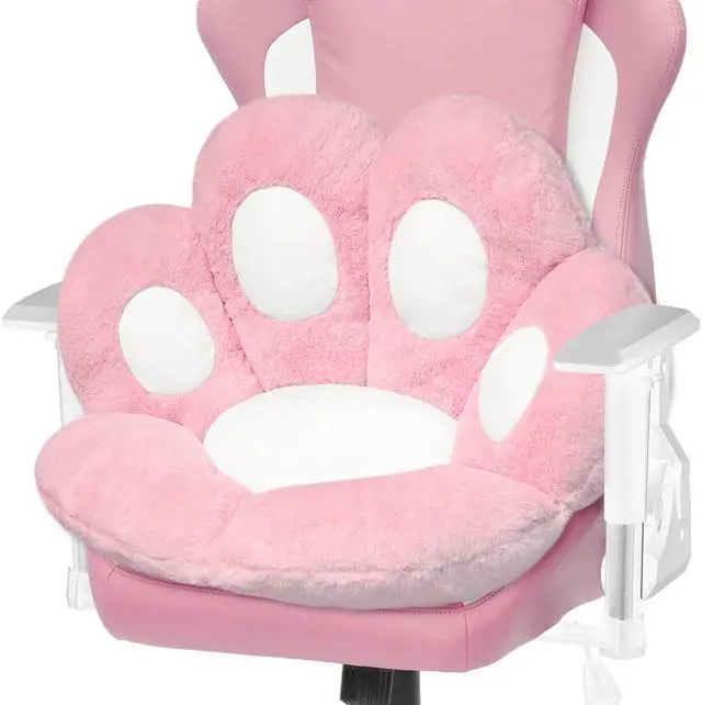 Main image of Cat Paw Cushion for Computer and Gaming Chairs 27.6"x31.5" Pink