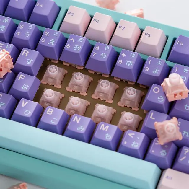 Alt view image 3 of 7 - WS BigLucky Keyboard Switches, Mechanical Clicky Switches 5 Pins Pre Lubed Key Switch for MX Mechanical Keyboard 35Pcs (Pink)