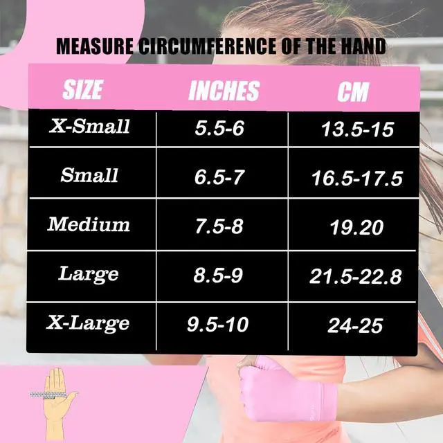 Alt view image 6 of 7 - Arthritis Gloves - Copper Infused Compression Fingerless Glove for Women Men - Arthritis Carpal Tunnel Pain Relief Glove (Pink, Small)