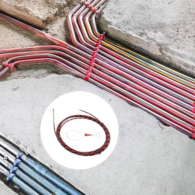 Alt view image 6 of 6 - 0.26"/6.5mm Fish Tape Cable Puller Kit, 5M
