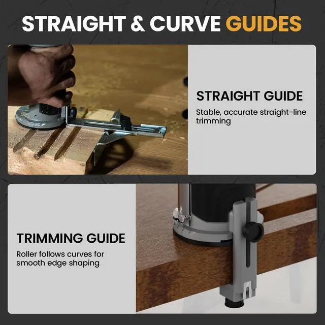 Alt view image 6 of 7 - Cordless Brushless Wood Router Compatible with Dewalt 20V 60V Battery