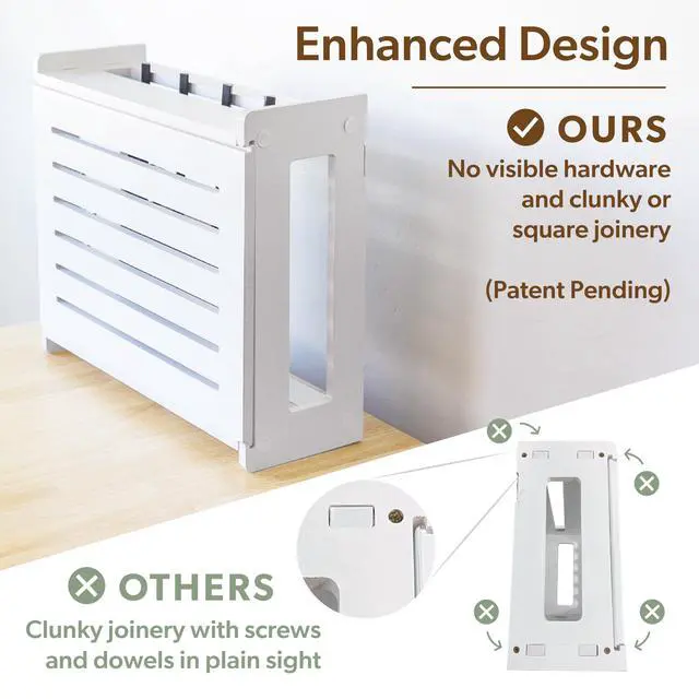 Alt view image 5 of 7 - WiFi Router Storage Cabinet Router Box Hider WiFi Box Hider Shelf Cover