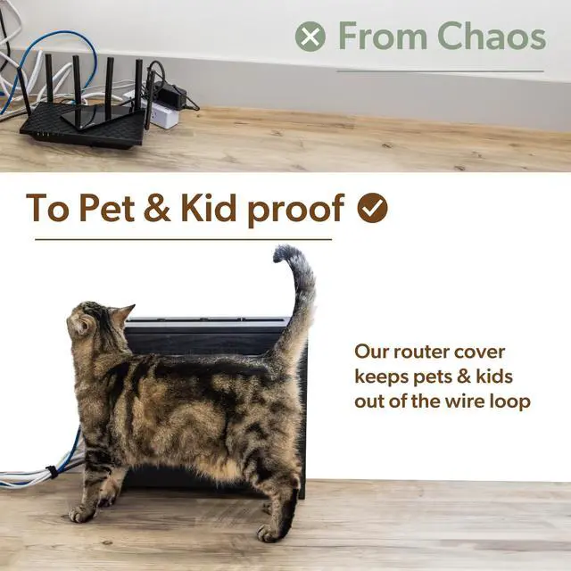 Alt view image 6 of 7 - WiFi Router Storage Cabinet Router Box Hider WiFi Box Hider Shelf Cover