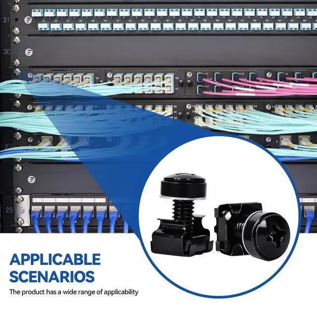 Alt view image 6 of 7 - 120-Pack M6 x 20mm Rack Mount Screws and Cage Nuts for Server RacksRouters&Audio Equipment Cabinets Wall Server Network Enclosure Mount Screws