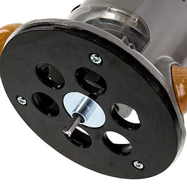 Alt view image 4 of 7 - 1228 Metal Bushing Set - 11 pc. Router Template Guide Set Fits Porter Cable Style Router Sub Bases - Universal