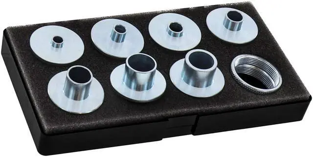 Main image of 1228 Metal Bushing Set - 11 pc. Router Template Guide Set Fits Porter Cable Style Router Sub Bases - Universal