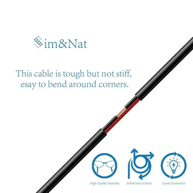 Alt view image 4 of 6 - 2-Pack 10FT DC Power Extension Cable, 20AWG 5.5mm x 2.1mm Male to Female, 12V Power Cord for CCTV Security Cameras, IP Cameras, LED Strips, Routers, Printers, Audio Equipment by SIM&NAT