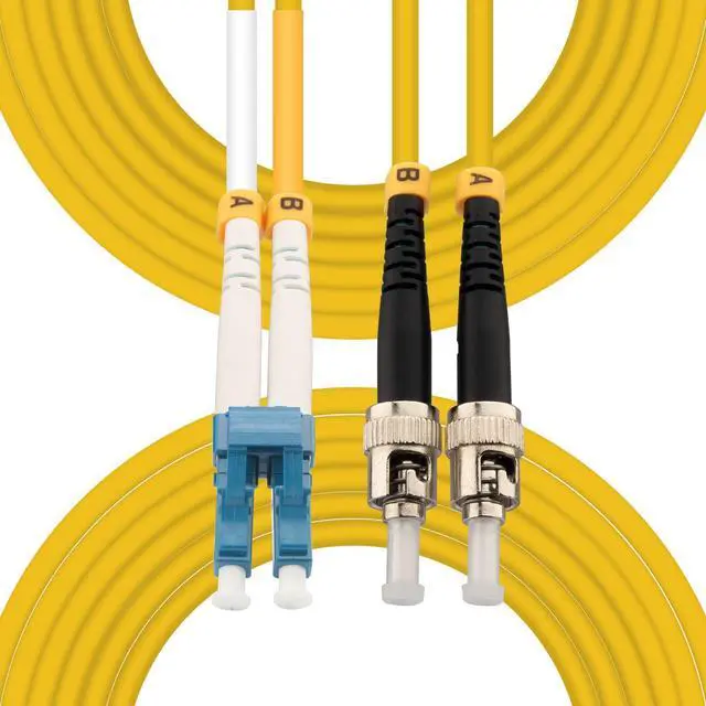 Main image of 16FT ST to LC Fiber Patch Cable OS1 Single Mode Duplex Fiber Jumper
