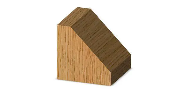 Alt view image 5 of 6 - 2306 45 Degree Chamfer Router Bit: 45 Degree Angle, 1-1/16 Inch Cutting Length, 3/4 Inch Cutting Height, 1/2 Inch Shank,2 Inch Large Diameter