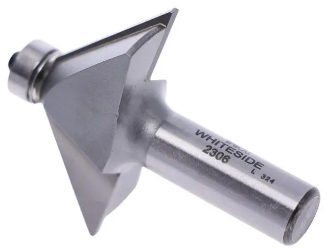 Alt view image 3 of 6 - 2306 45 Degree Chamfer Router Bit: 45 Degree Angle, 1-1/16 Inch Cutting Length, 3/4 Inch Cutting Height, 1/2 Inch Shank,2 Inch Large Diameter