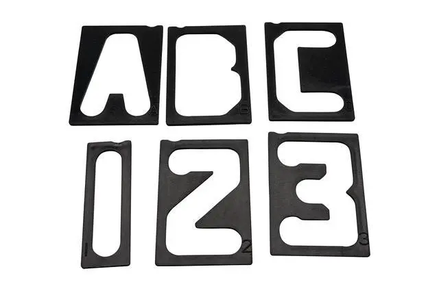 Alt view image 4 of 4 - 2201 Horizontal Character Template Set 2.5in (41 piece) Router Template set for Sign Making