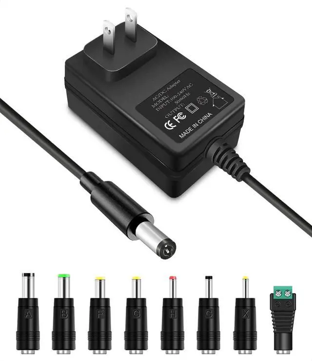 Main image of 12V Power Supply AC Adapter for 100mA-2000mA Electronic Devices