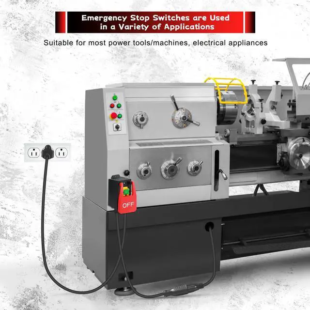 Alt view image 7 of 7 - New Version 110V to 120V Single Phase On/Off Switch, Paddle Switch for Table Saw, Router Table Switch with an Extended Power Cord 3M and Receptacle for Table Saws,Router Tables(Stop)