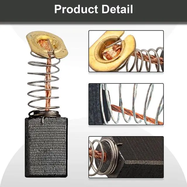 Alt view image 3 of 7 - Carbon Brush Set compatible with RT0700CX3, RT0700C, RT0701C, 1-1/4 HP Compact Router (4 PCS)