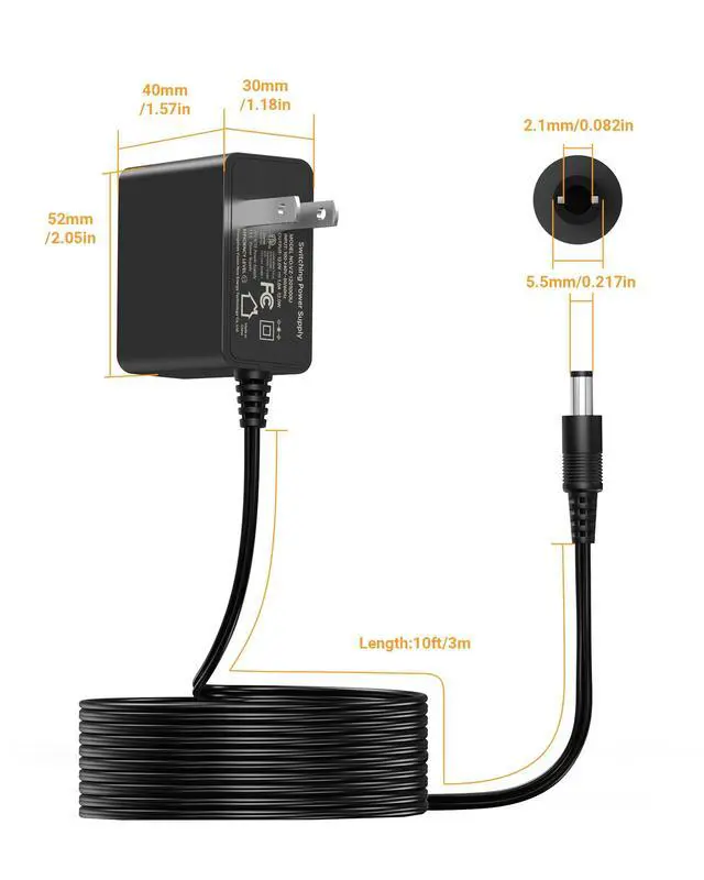Alt view image 2 of 7 - DC 12V 1A Power Supply Adapter, CCTV Camera AC Adapter