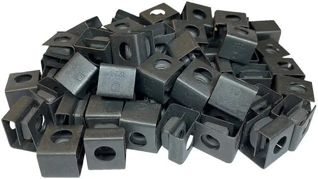 Main image of ® Black 12-24 Slide-on Cage Nuts 50 Pack - USA Made