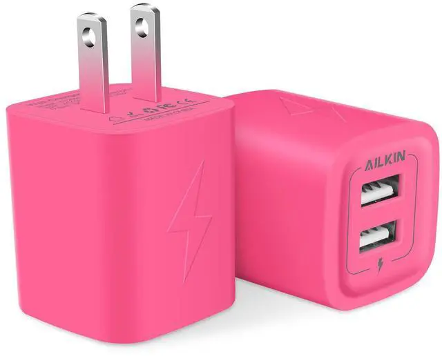 Main image of Wall Charger, AILKIN USB Plug Fast Charging Block Power Adapter Cube 2 Port