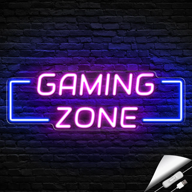 Main image of Game Zone Neon Signs for Gaming Room Decor - LED Light Neon Sign for Teens Bedroom Decorations - Best Gamer Gifts for Boys, Kids