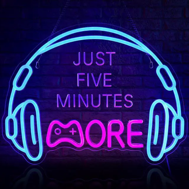 Main image of Gaming Neon Sign LED Headset Gamer Neon Light Headphone Lightup Game Signs