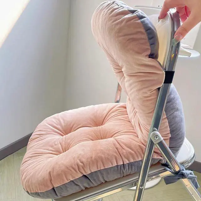 Alt view image 5 of 7 - Gray Chair Cushion with Removable Cover - Office & Indoor Rocking Chair Cushion - 17 * 17 Inch
