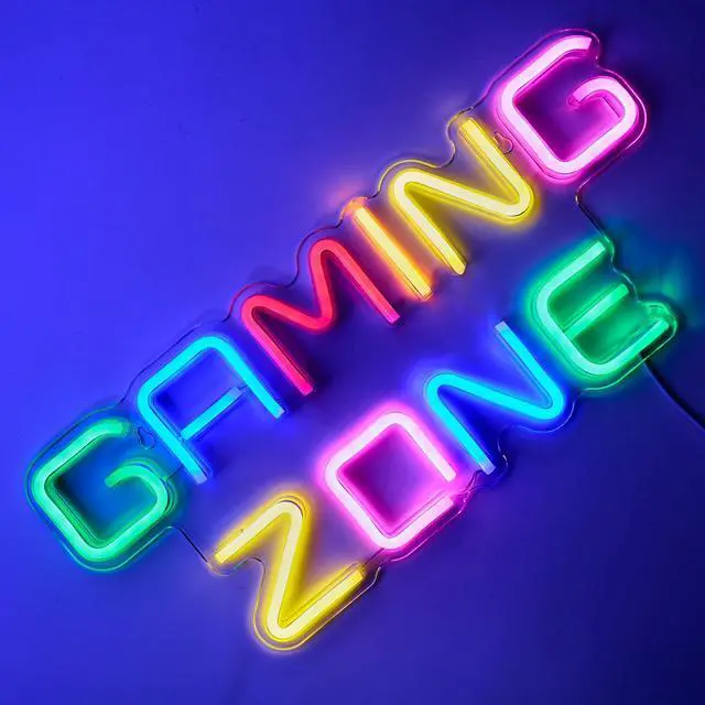 Alt view image 2 of 6 - Neon Lights Gamer Room Decor, LED Gaming Lights, Boys Bedroom Decor