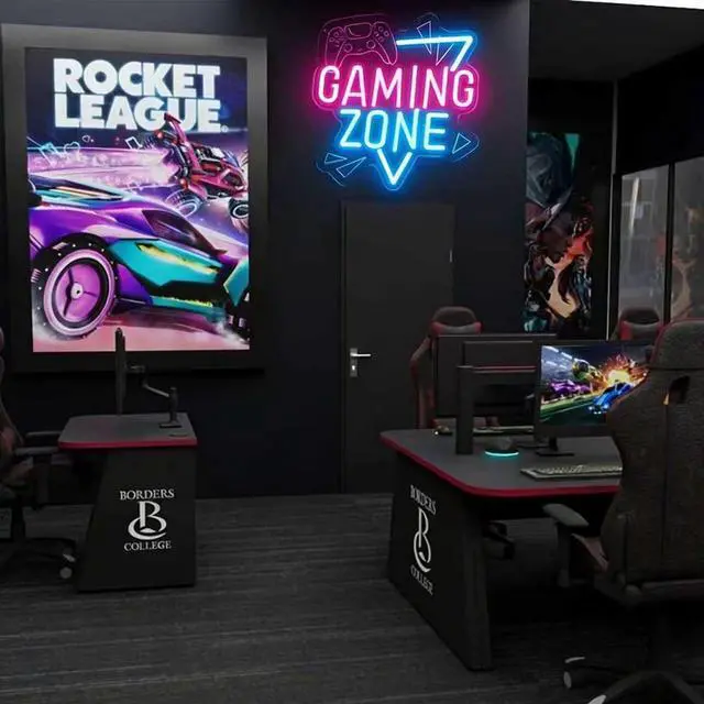 Alt view image 3 of 6 - Gaming Zone Neon Sign Game for Wall Decor, Dimmable LED Neon Light with USB Powered for Game Room Bedroom Man Cave Kids room Decor, Gifts for Gamer