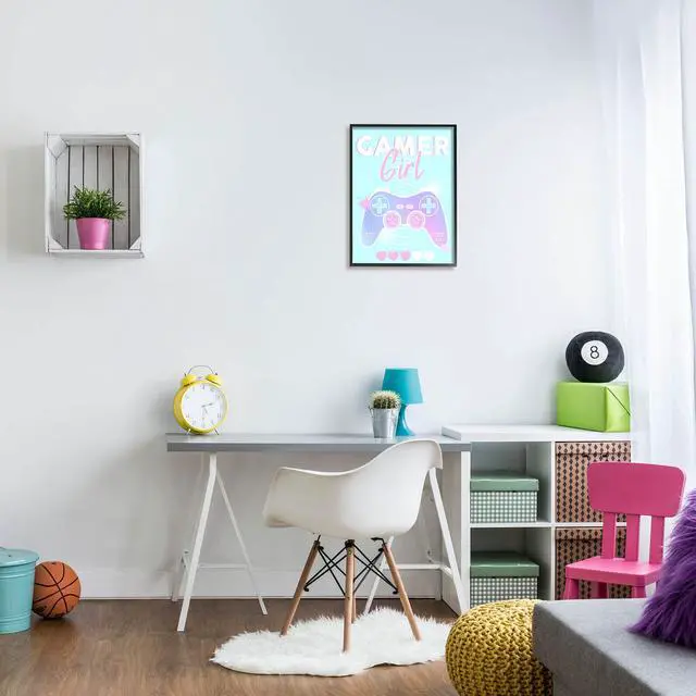 Alt view image 2 of 7 - Gamer Girl Pastel Controller, 16 x 20 Inch Framed Giclée Print