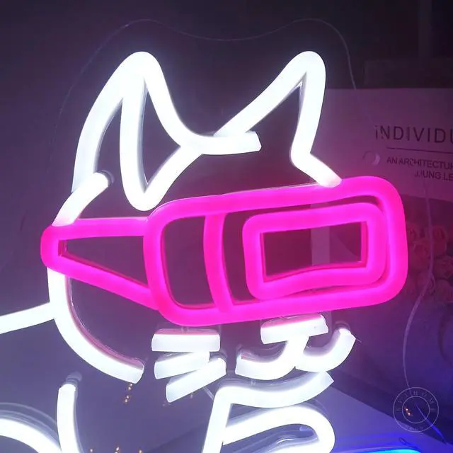 Alt view image 4 of 7 - Game Cat Led Neon Light Sign Gamer Game Room Man Cave Wall Decor