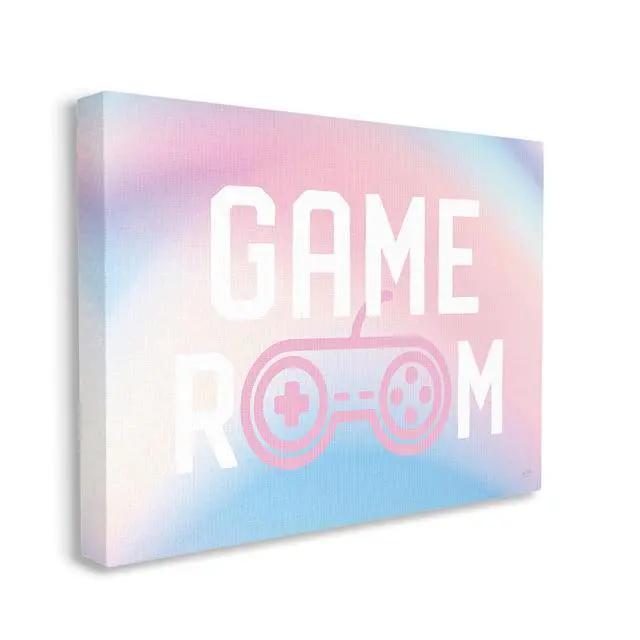 Alt view image 3 of 7 - 'Pastel Gamer Room Sign'| Canvas Art