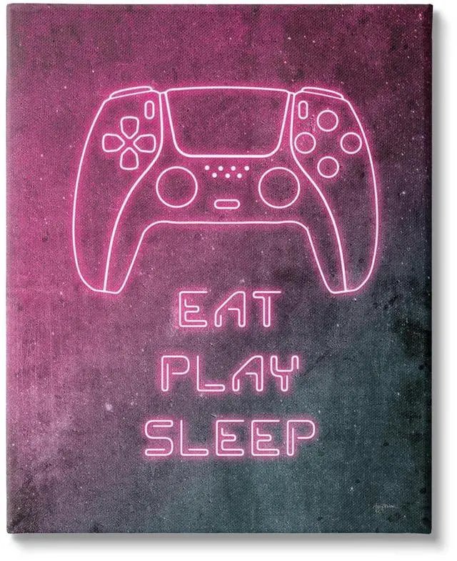 Main image of 'Eat Play Sleep Pink Gamer'| Canvas Art