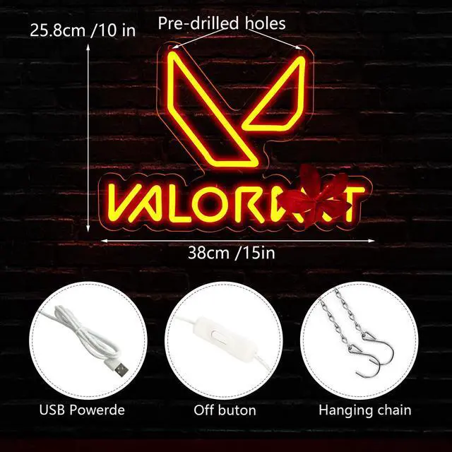 Alt view image 3 of 6 - Game Neon Sign for Gamer Zone Decor,Led Lights for Man Cave Internet Bar or Bedroom Decoration.Perfect Birthday Gifts,5V USB Powered,Easy Hanging.