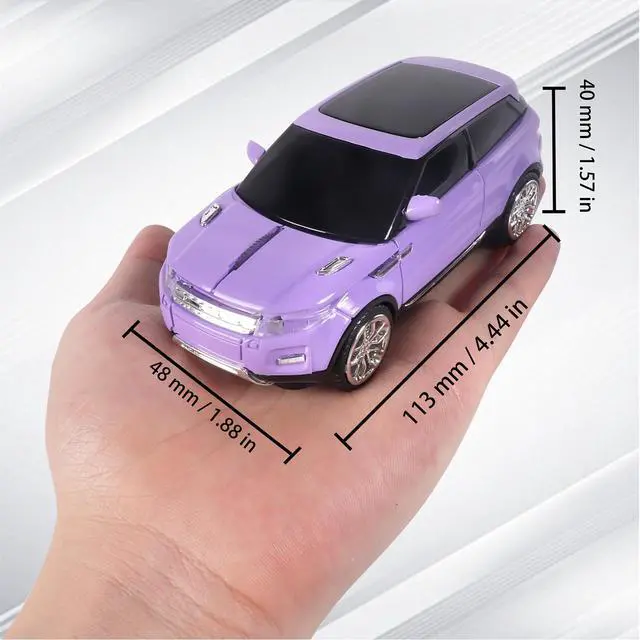 Alt view image 6 of 6 - Wireless Mouse Car Computer Mouse for PC Laptop (Purple)
