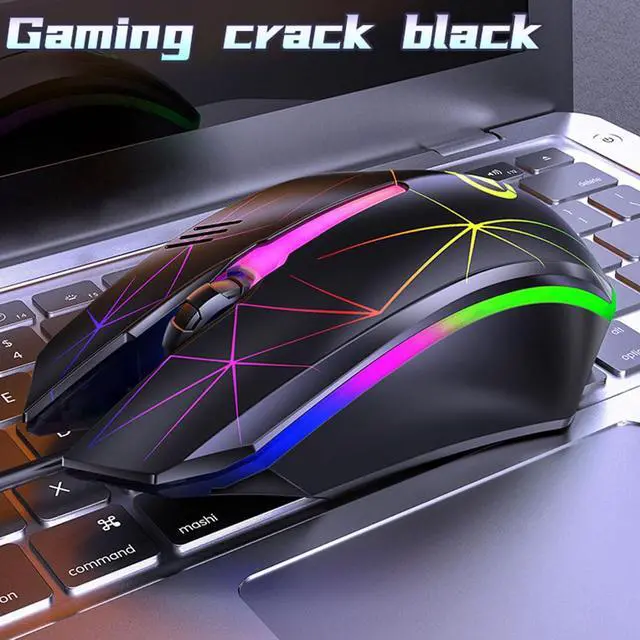 Alt view image 2 of 7 - Gaming Mouse G6 Wired Game Mice Colorful Backlight 3 Button Mouse 3 Speed 1200 DPI RGB Game Mouse for Computer Laptop Notebook Accessory