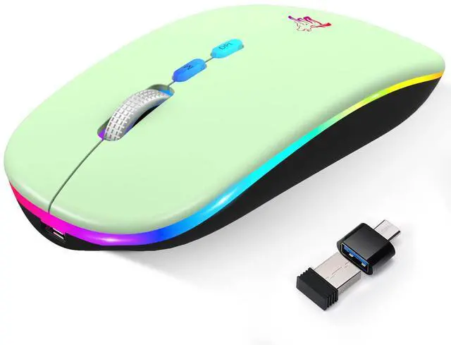 Main image of LED Wireless Mouse, 2.4G Portable USB Optical Mouse (Green)