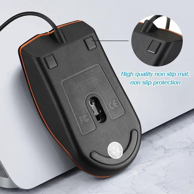Alt view image 7 of 7 - Wired mini Mouse, USB Wired Computer Mice for Right or Left Hand, Ergonomic Computer Mouse with Durable Clicks for PC, Computer, Laptop, Desktop, Chromebook, Notebook, Mac (Pink)