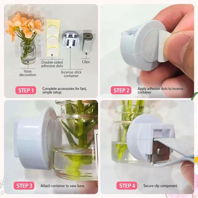 Alt view image 7 of 7 - 4 Pack Flowers Car Vent Clips, Interior Flower Decorations | Cute Daisy Plants Vase Air Conditioning Outlet Clip with Fragrance Pads, Charm Scent Perfume Automotive Aesthetic for Women